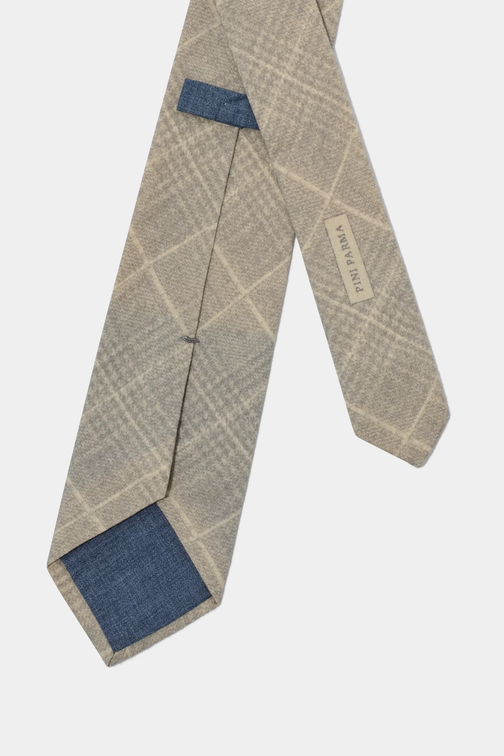 Taupe Prince of wales tie - Made in Italy - Image 3