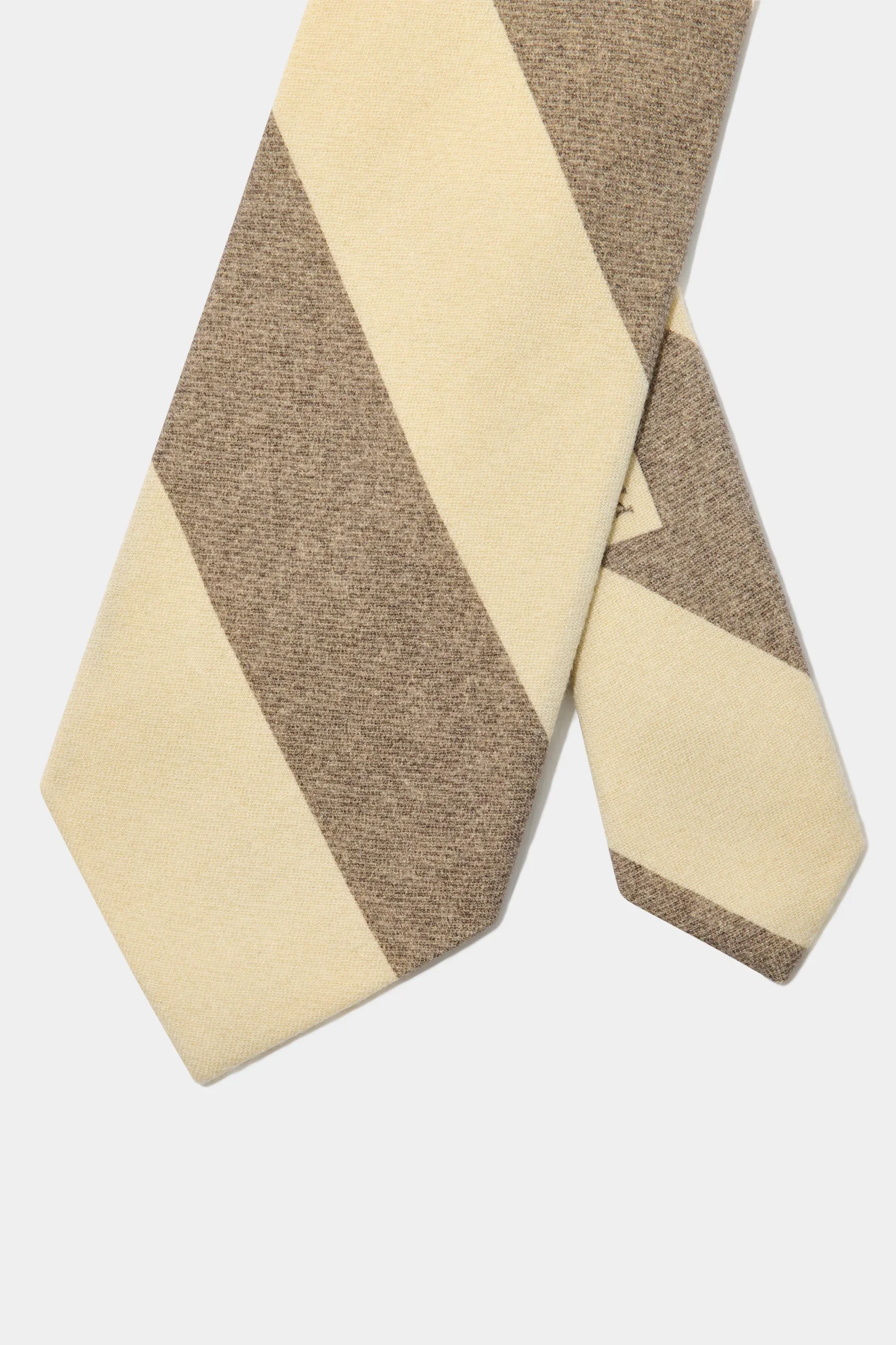 Taupe regimental tie - Made in Italy - Image 4