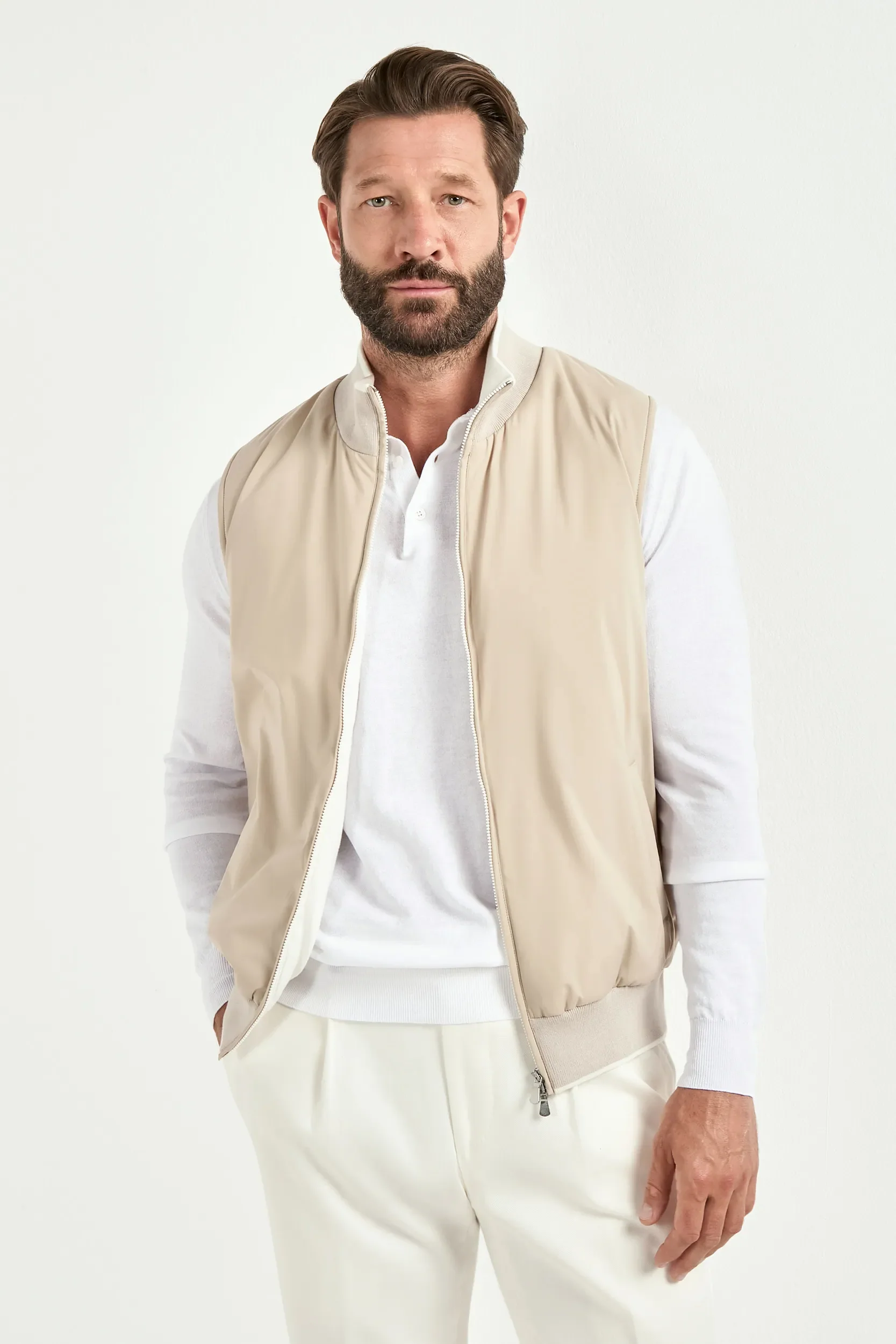 Taupe vest - Made in Italy
