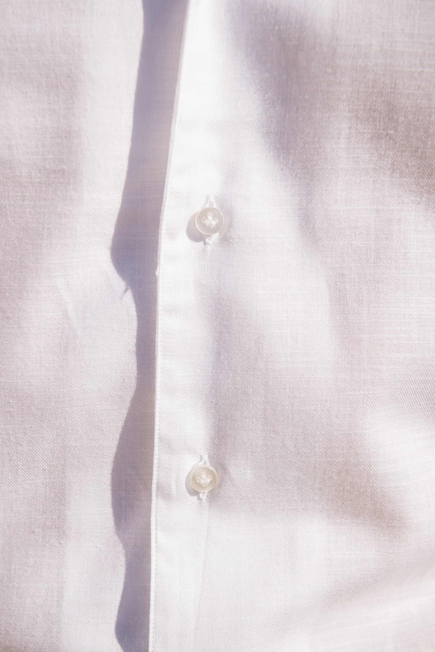White chambray cotton shirt - Made in Italy - Image 4