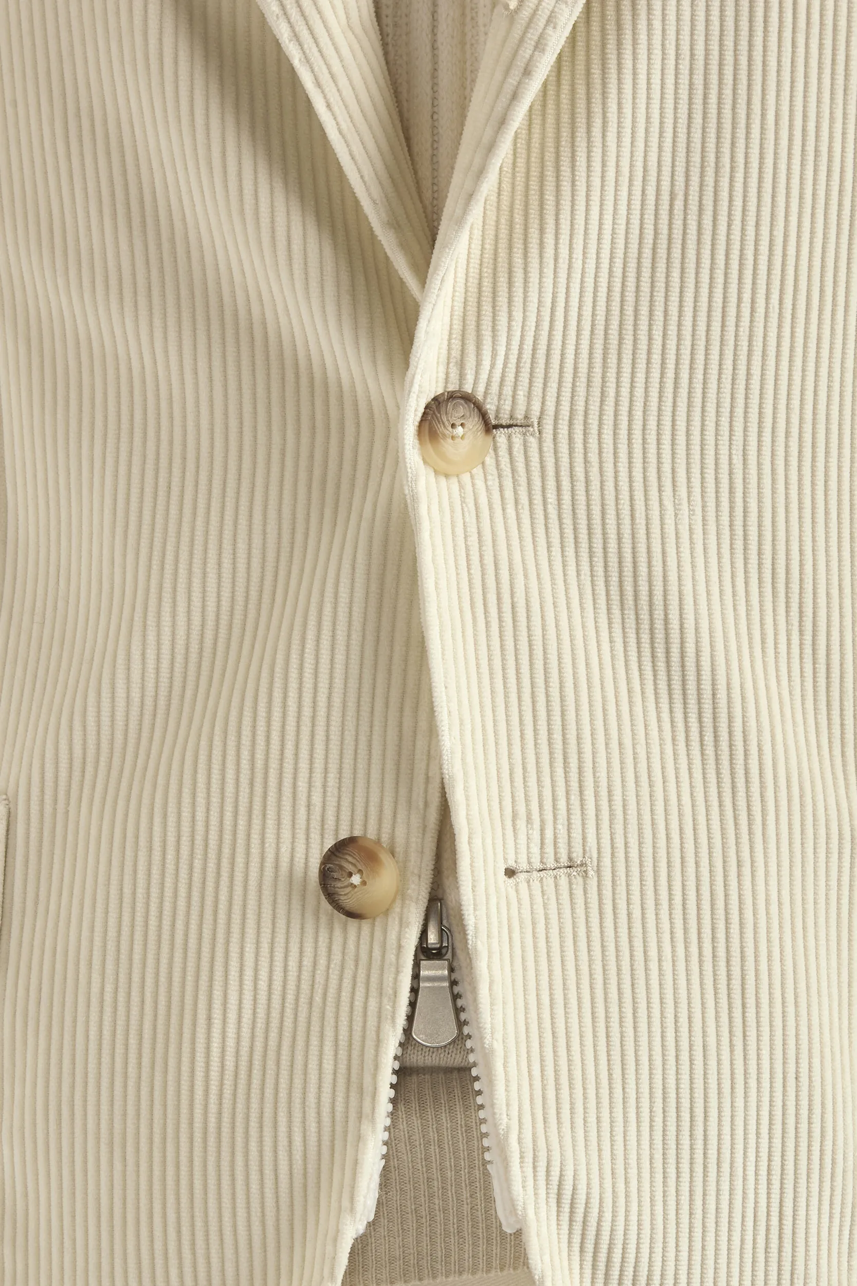 White corduroy and knit jacket - Made in Italy - Image 3