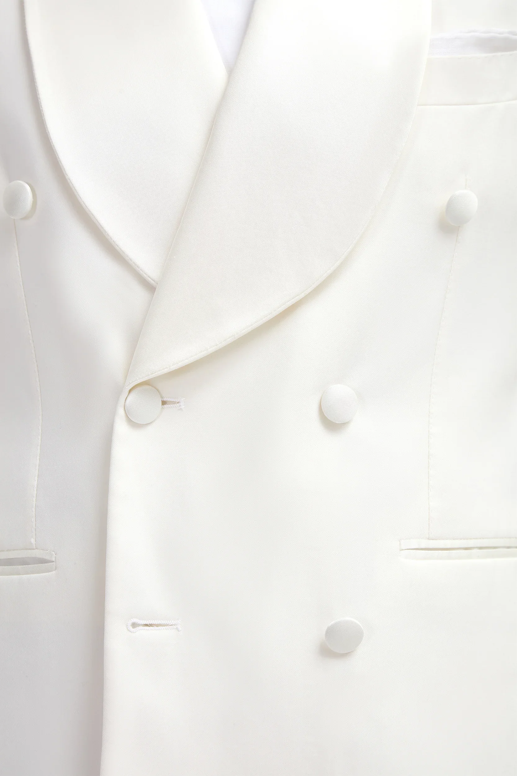 White double breasted tuxedo jacket - Made in Italy - Image 4