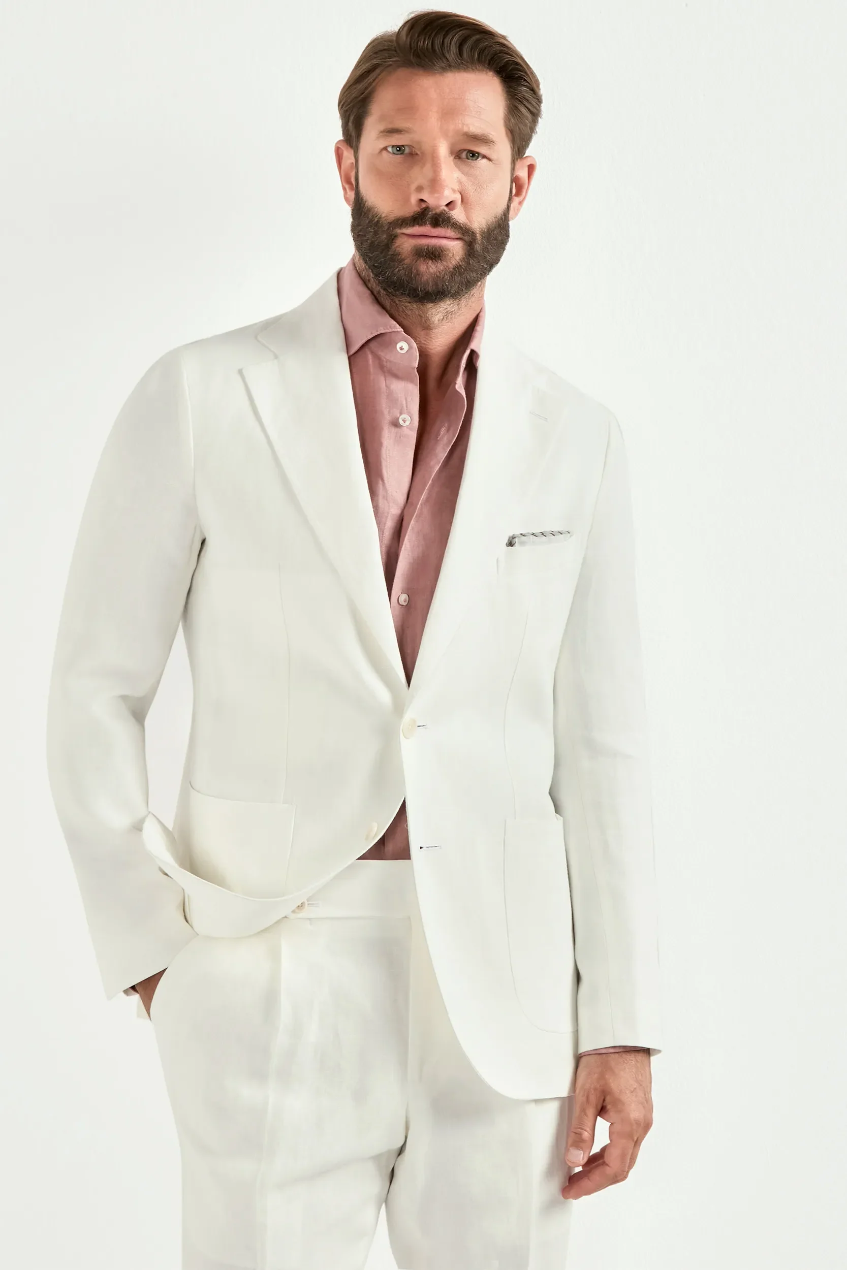 White linen jacket - Made in Italy - Image 2
