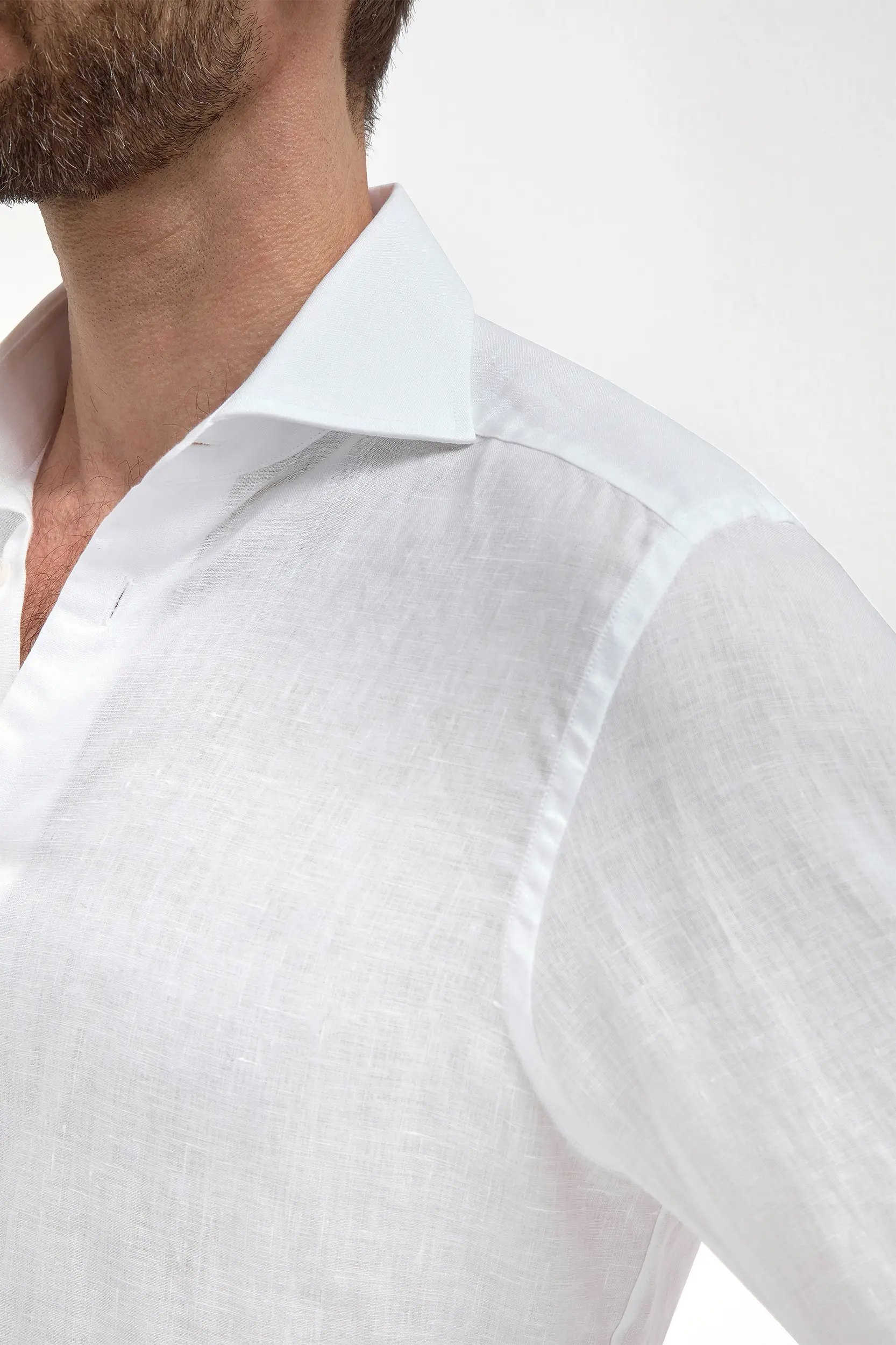 White linen shirt - Made in Italy - Image 3