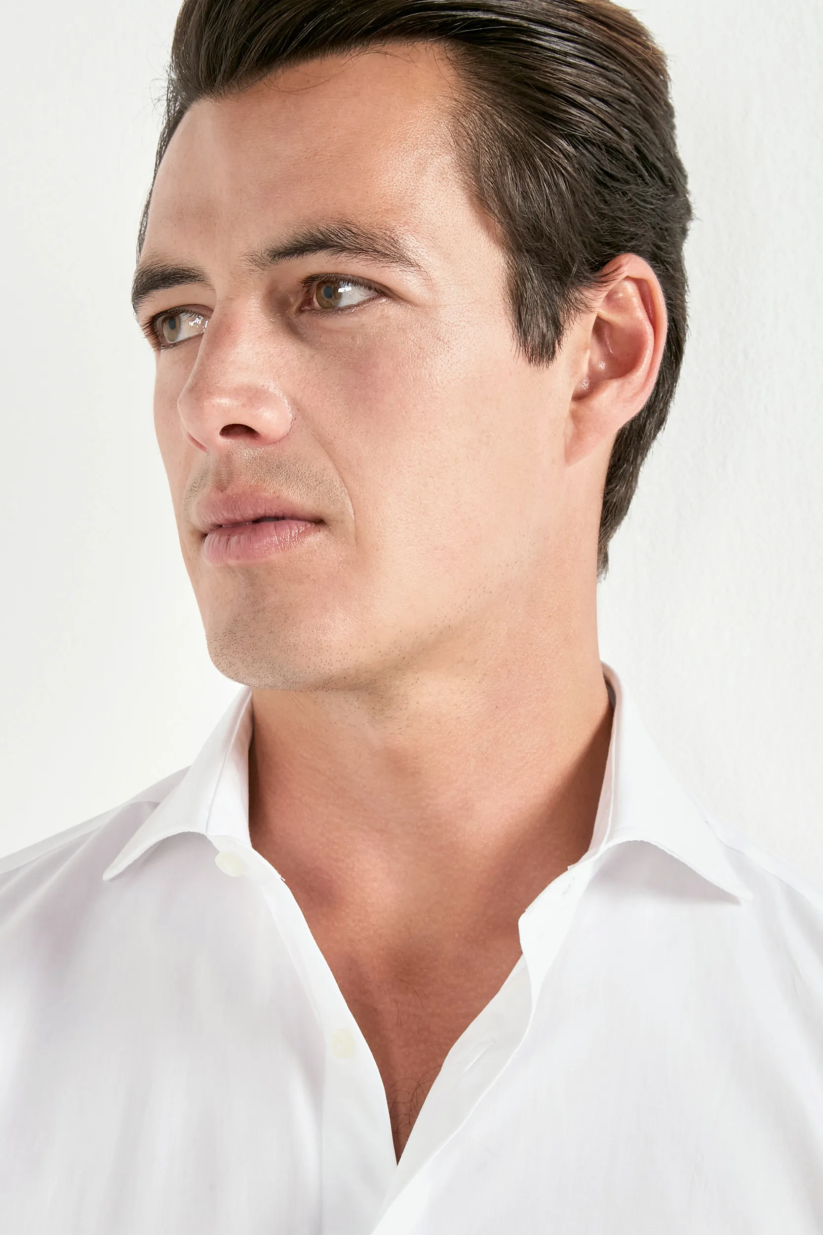 White premium Sartoriale cotton shirt - Made in Italy - Image 3