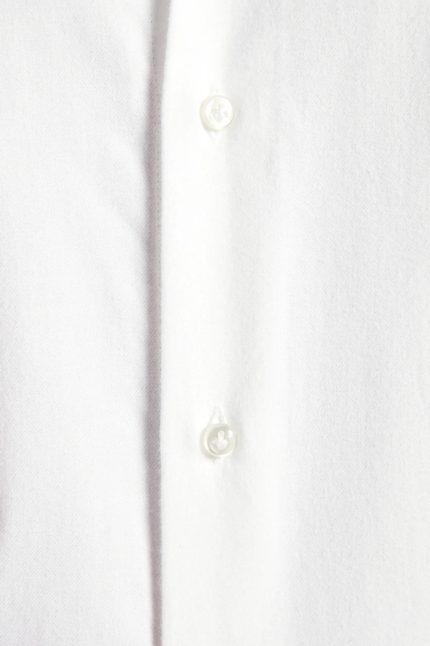 White brushed cotton shirt - Made In Italy - Image 3